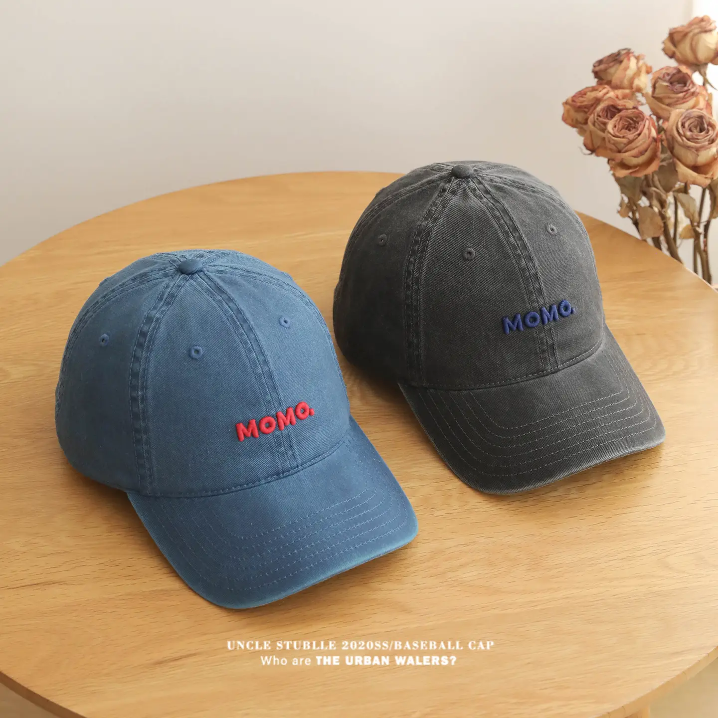 Momo Letter Cap Pure Cotton Sunshade for Men Women — feature 16