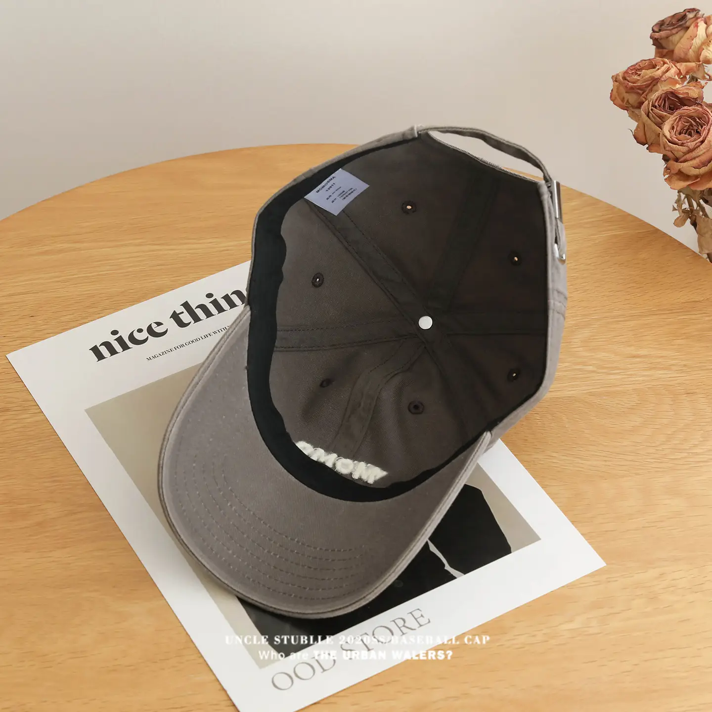 Momo Letter Cap Pure Cotton Sunshade for Men Women — feature 18