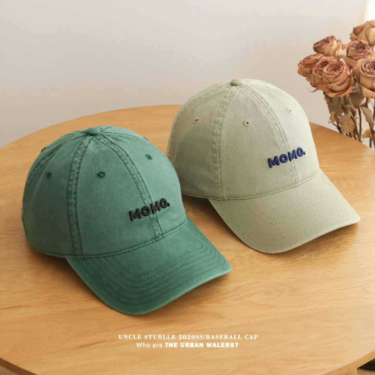 Momo Letter Cap Pure Cotton Sunshade for Men Women — feature 20