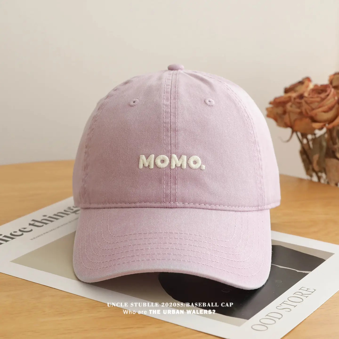 Momo Letter Cap Pure Cotton Sunshade for Men Women — feature 8