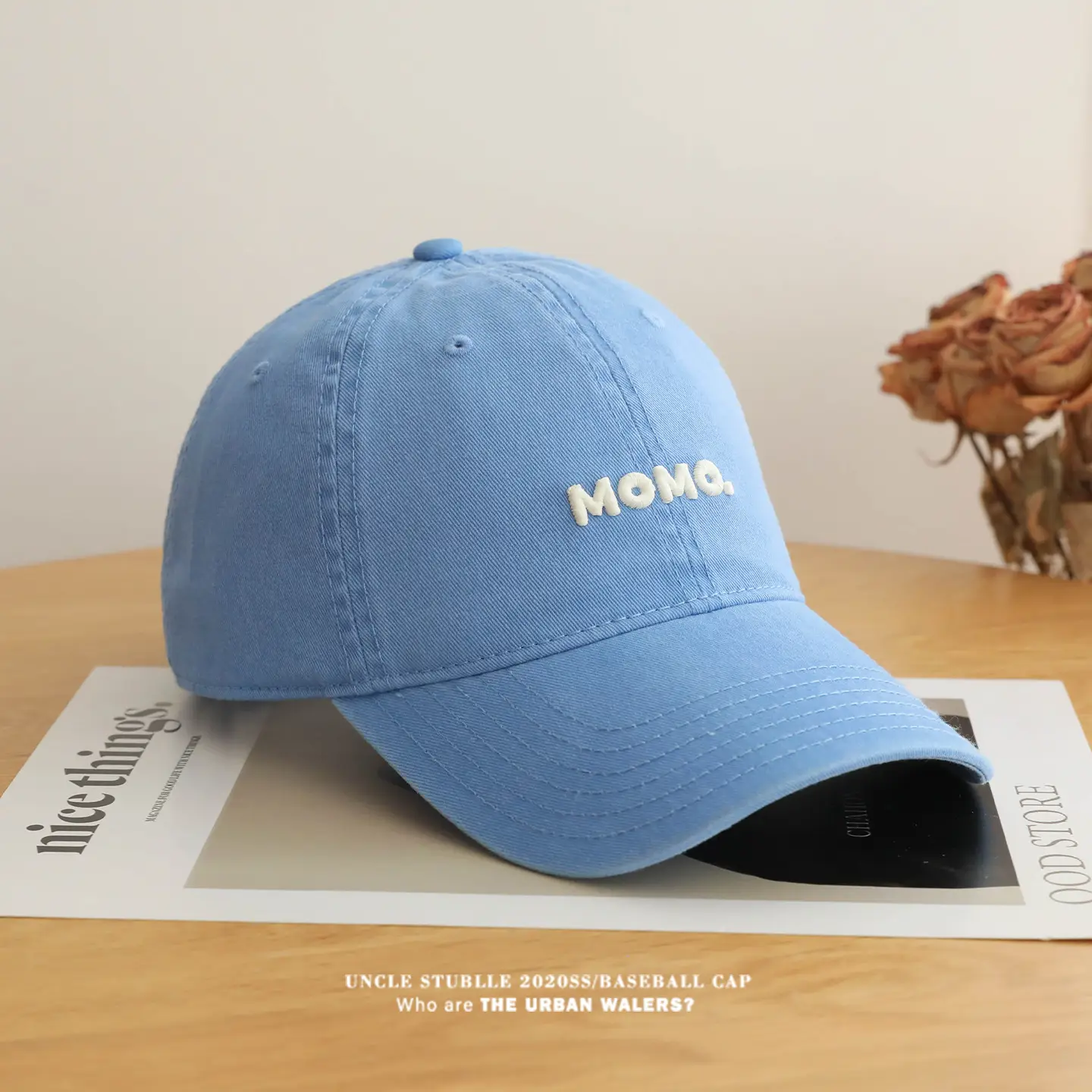 Momo Letter Cap Pure Cotton Sunshade for Men Women — feature 9