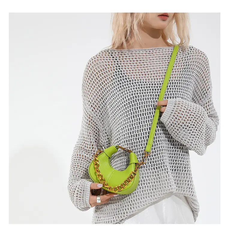 White Leather Chain Crossbody Bag for Women — feature 12