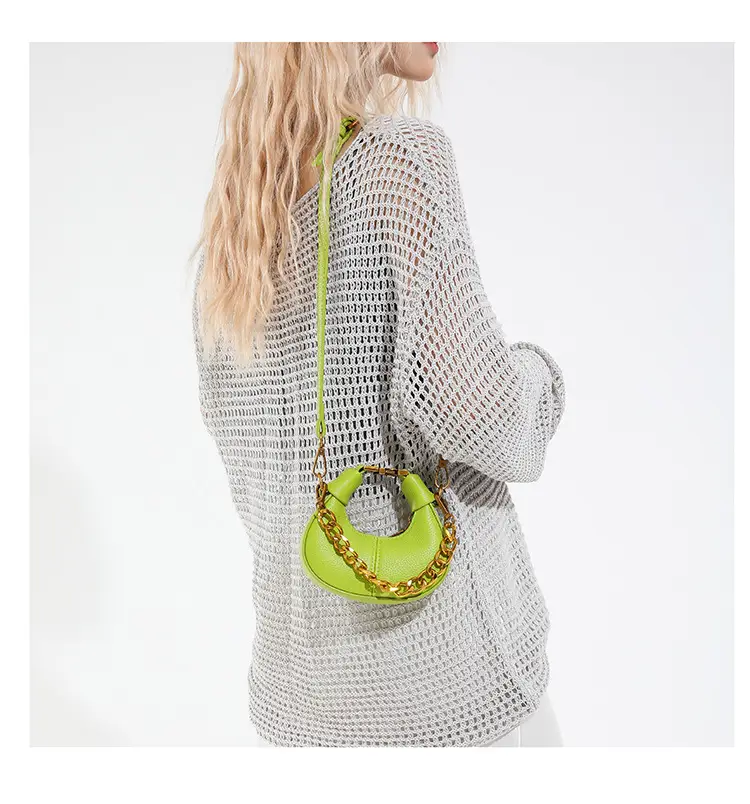 White Leather Chain Crossbody Bag for Women — feature 13