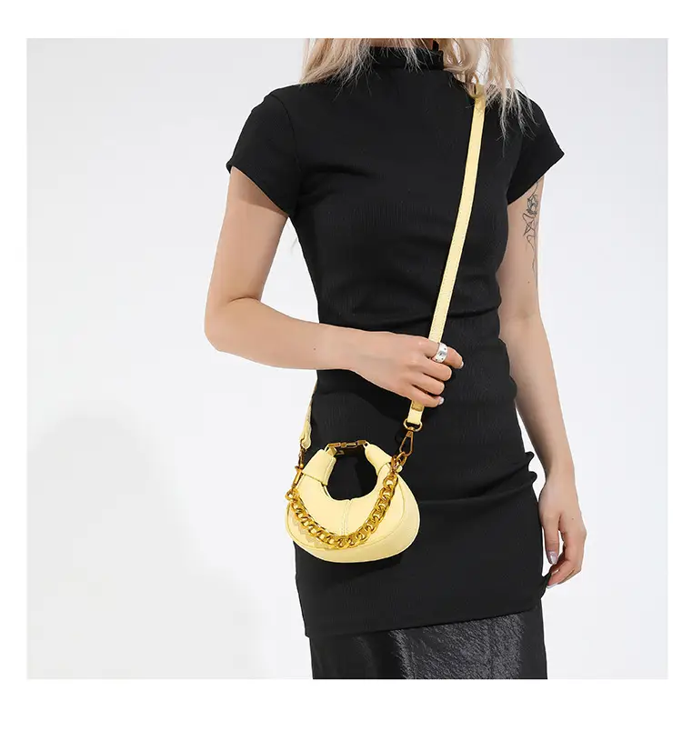 White Leather Chain Crossbody Bag for Women — feature 18
