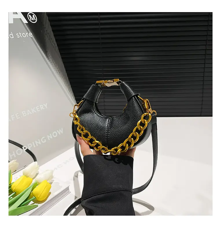 White Leather Chain Crossbody Bag for Women — feature 22