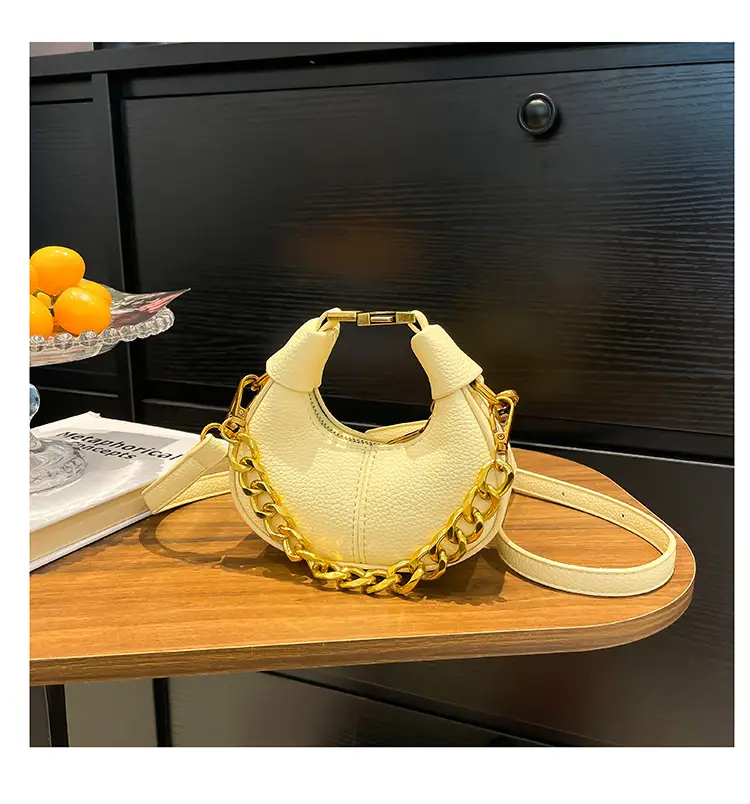 White Leather Chain Crossbody Bag for Women — feature 27