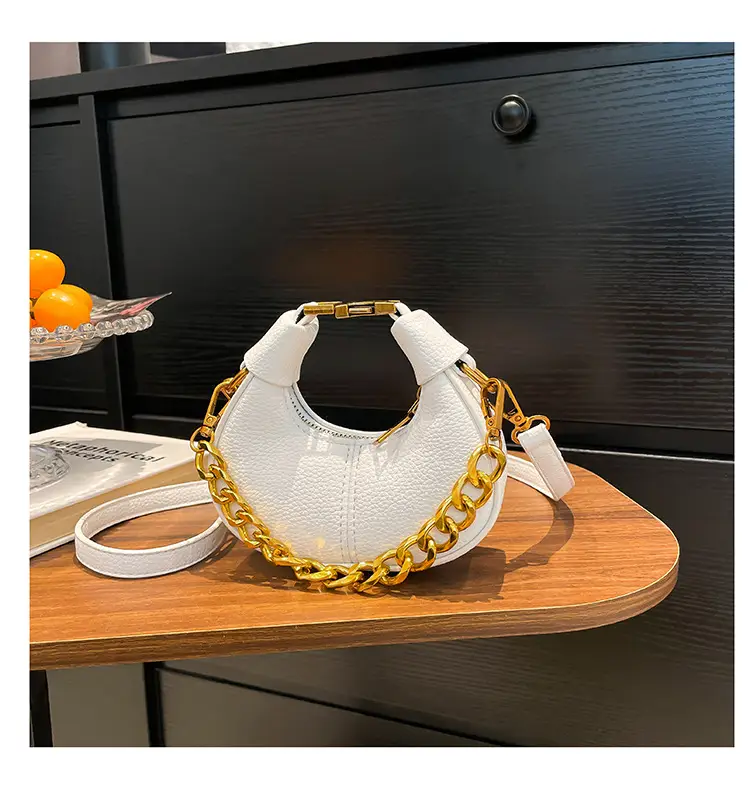 White Leather Chain Crossbody Bag for Women — feature 31