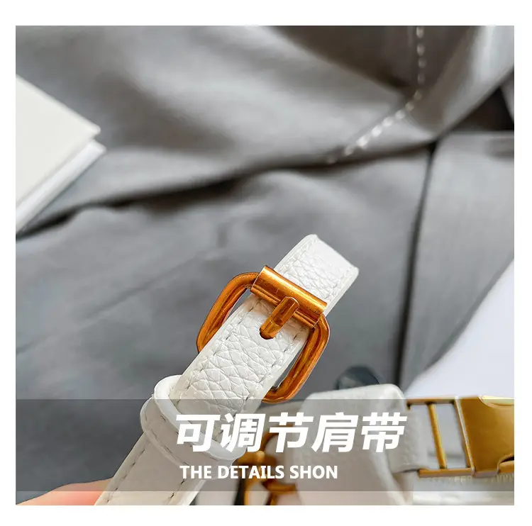 White Leather Chain Crossbody Bag for Women — feature 4