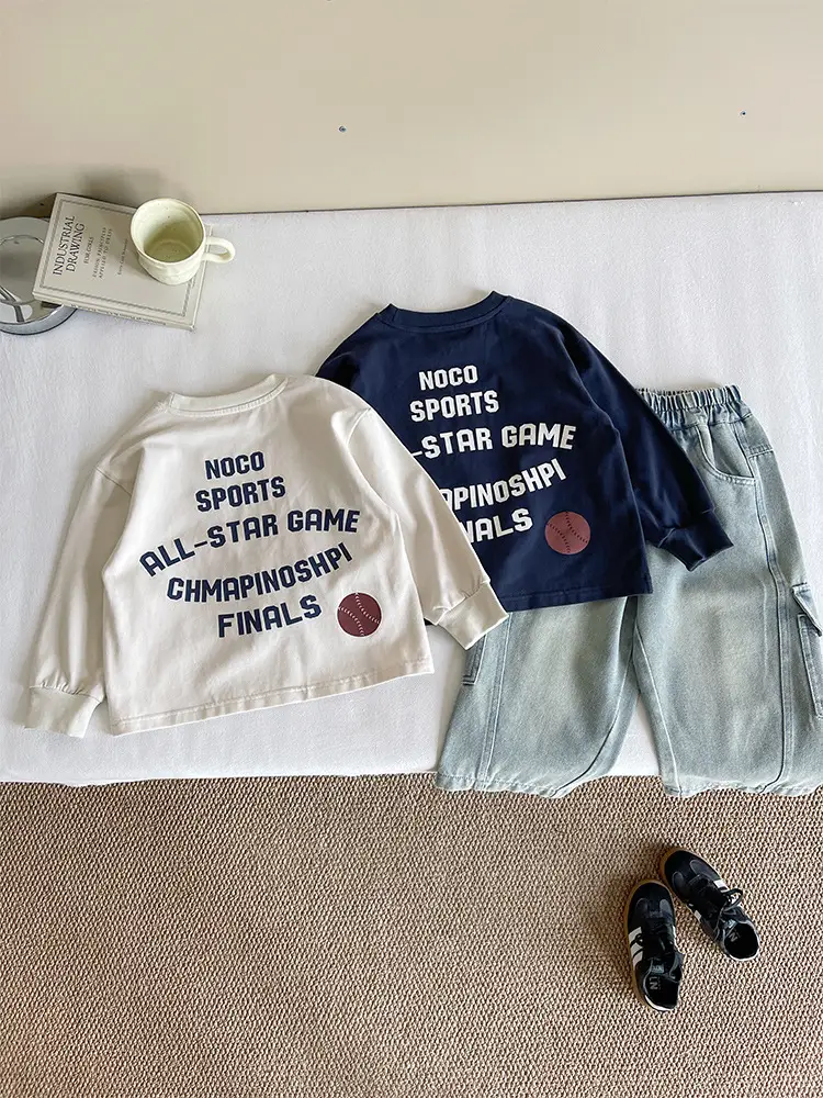 Nausicaa Boys T-Shirt Blue White Match Handsome Thin - Image 3