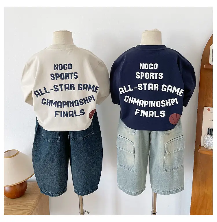 Nausicaa Boys T-Shirt Blue White Match Handsome Thin — feature 22