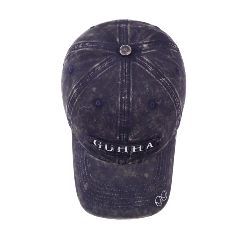 Women Denim Washed Guha Letter Cap Navy - Image 10