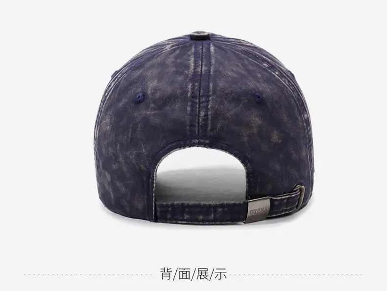 Women Denim Washed Guha Letter Cap Navy — feature 12