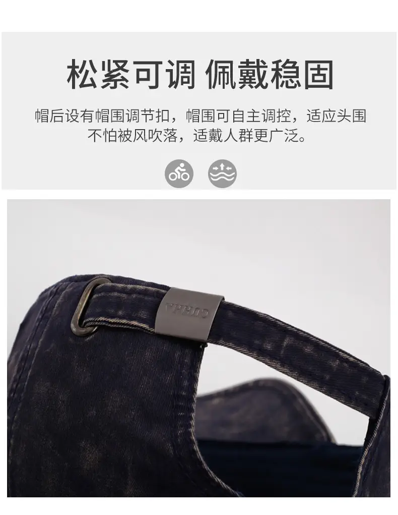 Women Denim Washed Guha Letter Cap Navy — feature 4