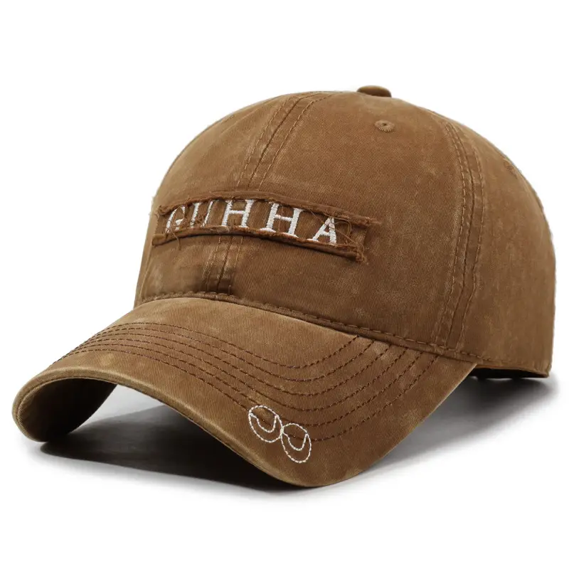 Women Denim Washed Guha Letter Cap Navy - Image 5