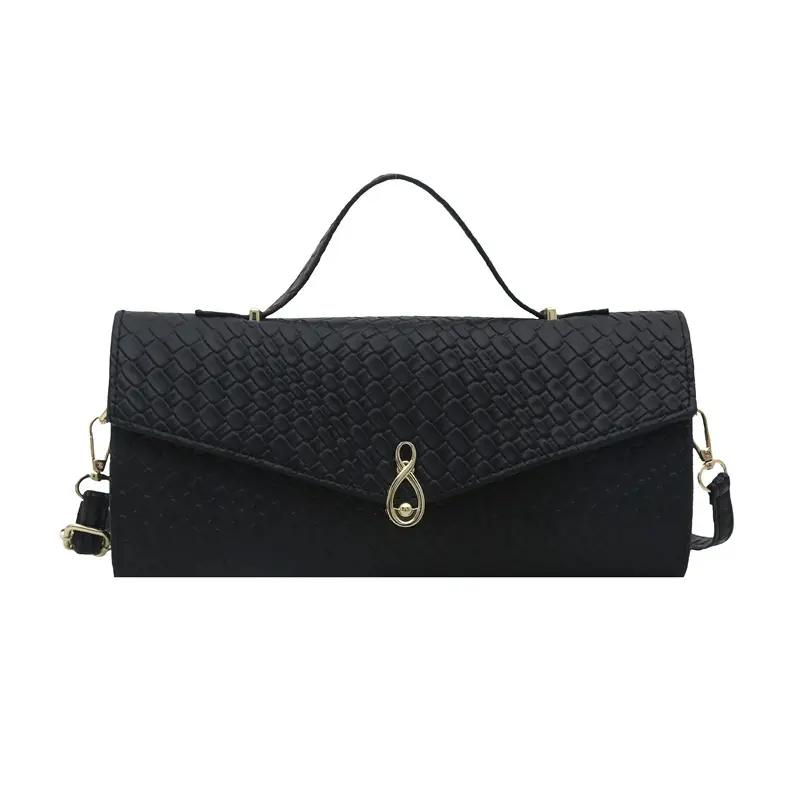 Women Woven Shoulder Bag 2025 Summer Black White Red - Image 9