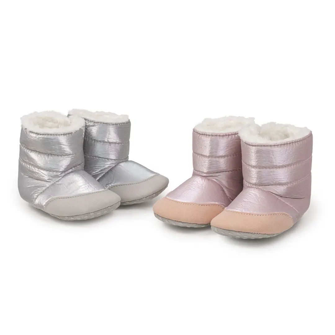 Cross-Border 0-1 Year Old Baby Girl Boots Pure Color Warm Pu Baby Shoes Thickeneded Warm Thickeneded Wholesale Baby Shoes - Image 3