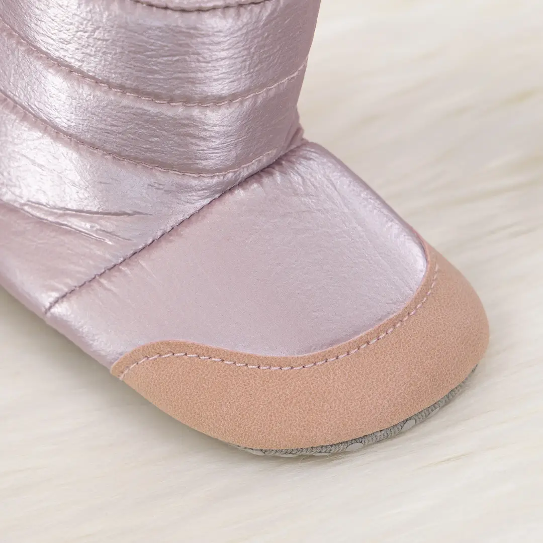 Cross-Border 0-1 Year Old Baby Girl Boots Pure Color Warm Pu Baby Shoes Thickeneded Warm Thickeneded Wholesale Baby Shoes - Image 5