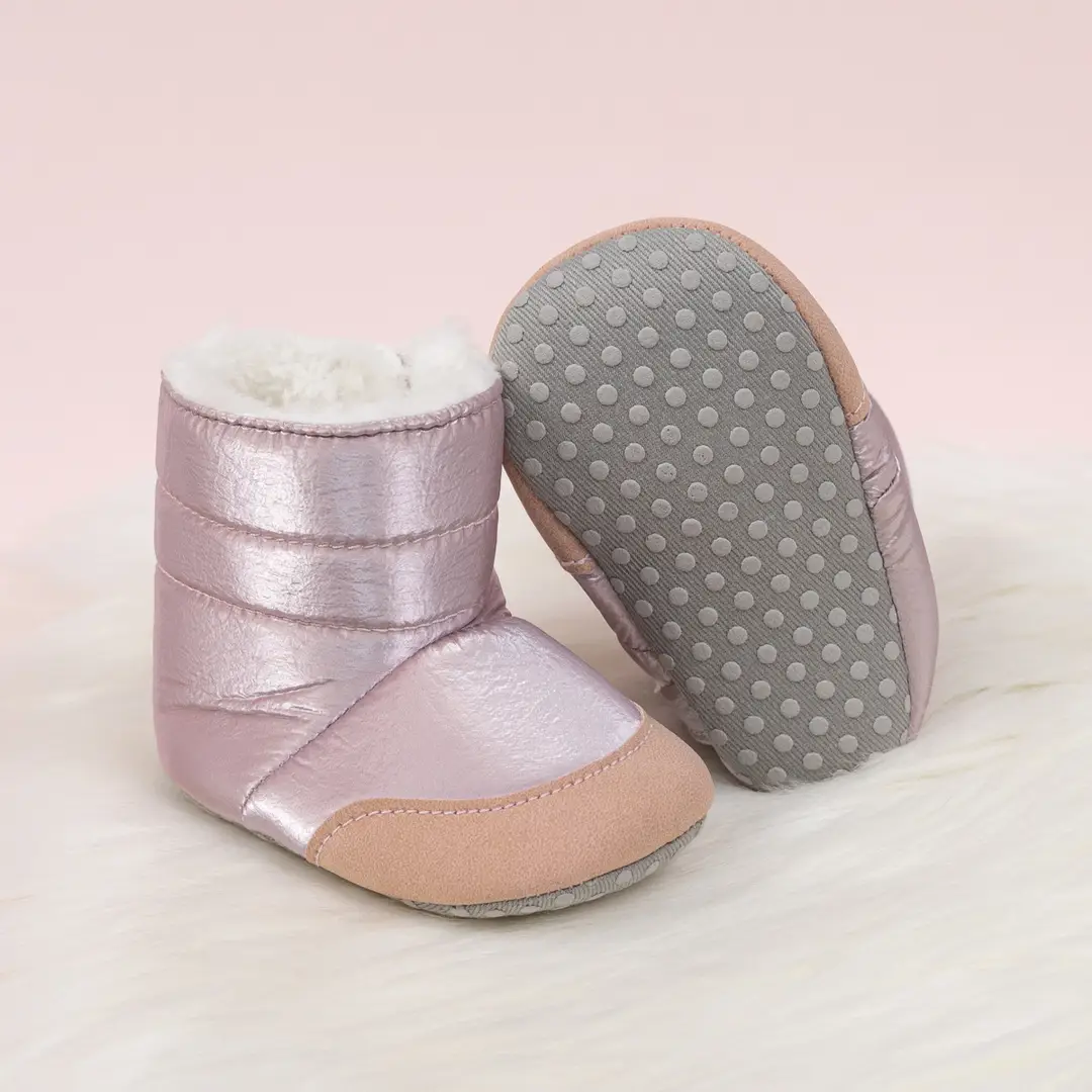 Cross-Border 0-1 Year Old Baby Girl Boots Pure Color Warm Pu Baby Shoes Thickeneded Warm Thickeneded Wholesale Baby Shoes - Image 6