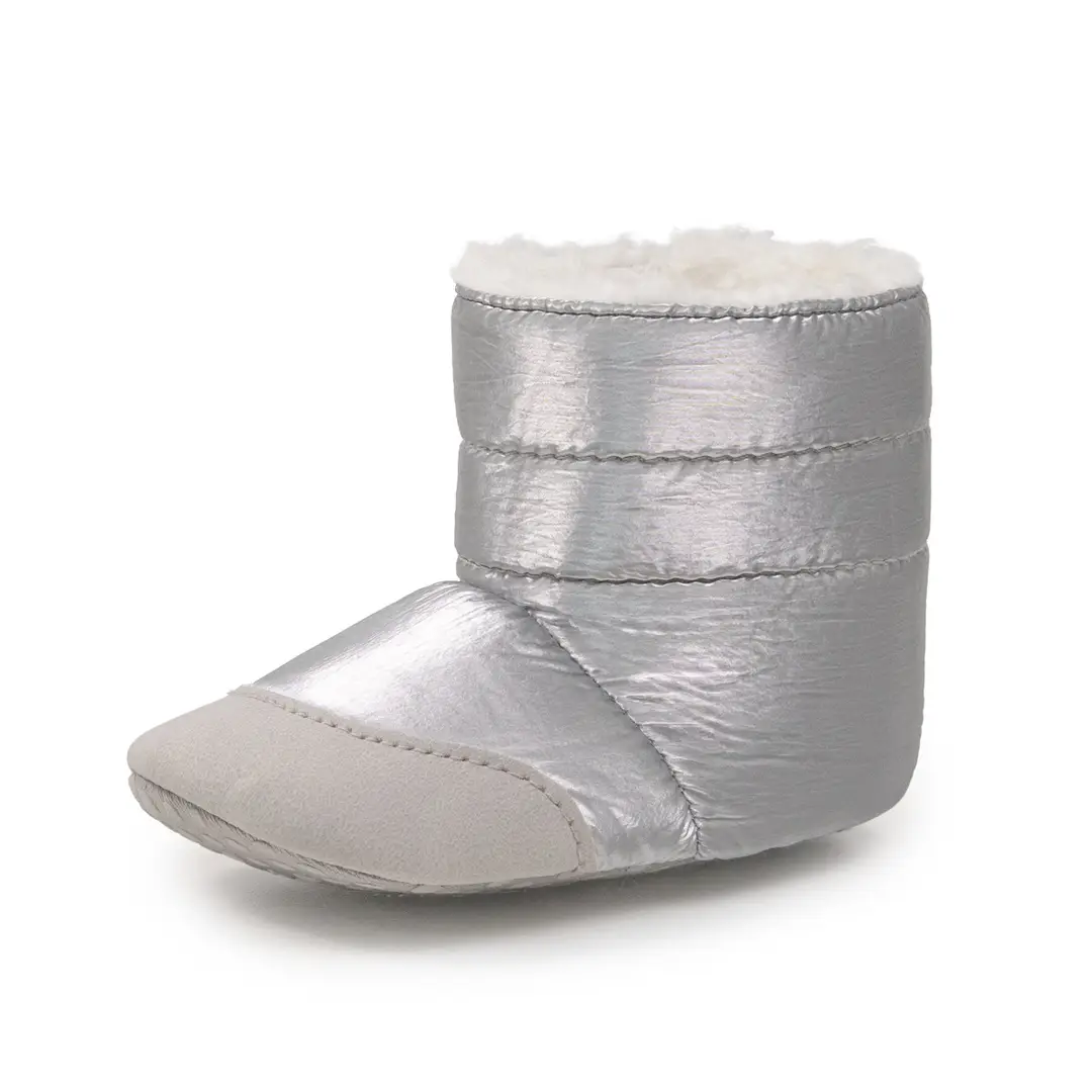Cross-Border 0-1 Year Old Baby Girl Boots Pure Color Warm Pu Baby Shoes Thickeneded Warm Thickeneded Wholesale Baby Shoes - Image 7