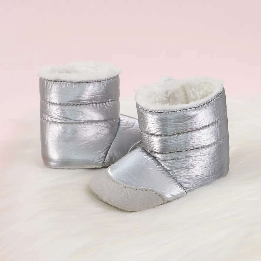 Cross-Border 0-1 Year Old Baby Girl Boots Pure Color Warm Pu Baby Shoes Thickeneded Warm Thickeneded Wholesale Baby Shoes — feature 14