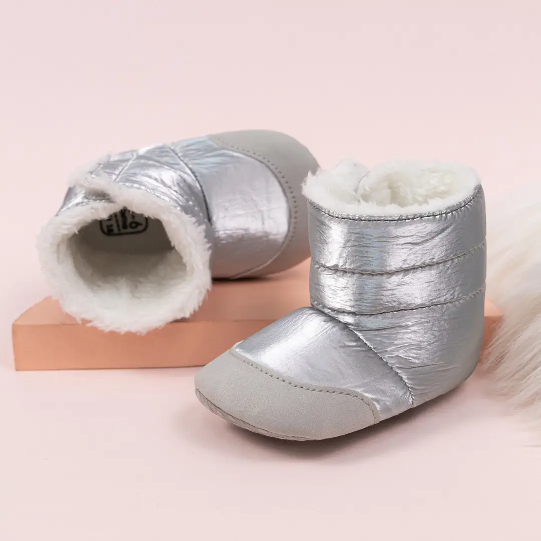 Cross-Border 0-1 Year Old Baby Girl Boots Pure Color Warm Pu Baby Shoes Thickeneded Warm Thickeneded Wholesale Baby Shoes — feature 16