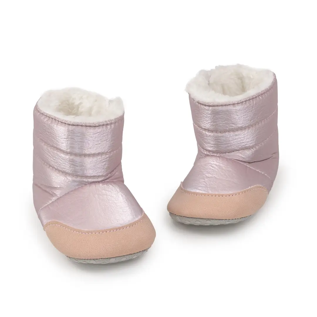 Cross-Border 0-1 Year Old Baby Girl Boots Pure Color Warm Pu Baby Shoes Thickeneded Warm Thickeneded Wholesale Baby Shoes — feature 23
