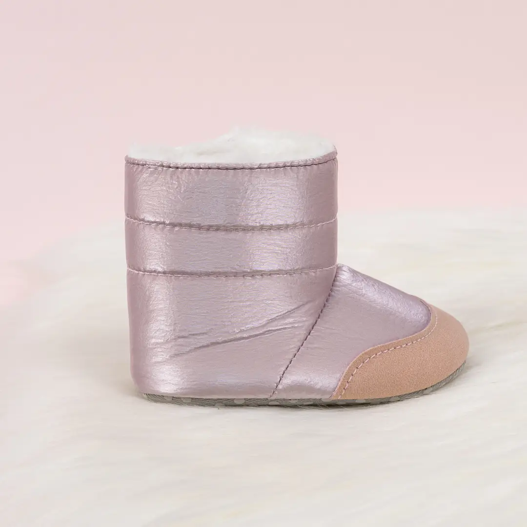 Cross-Border 0-1 Year Old Baby Girl Boots Pure Color Warm Pu Baby Shoes Thickeneded Warm Thickeneded Wholesale Baby Shoes — feature 8