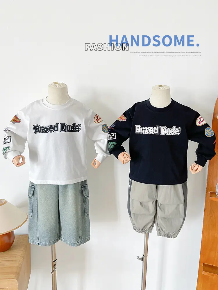 Nausicaa Boys Printed T-Shirt Black White Shorts Set