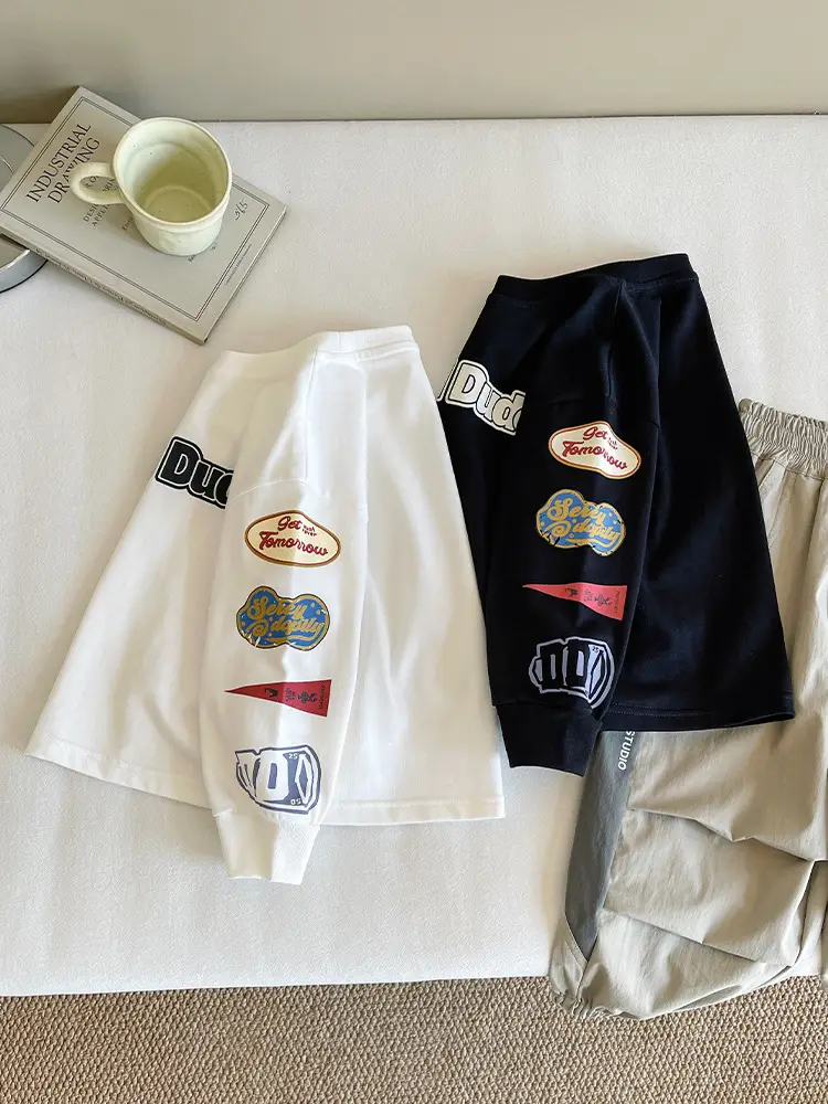 Nausicaa Boys Printed T-Shirt Black White Shorts Set