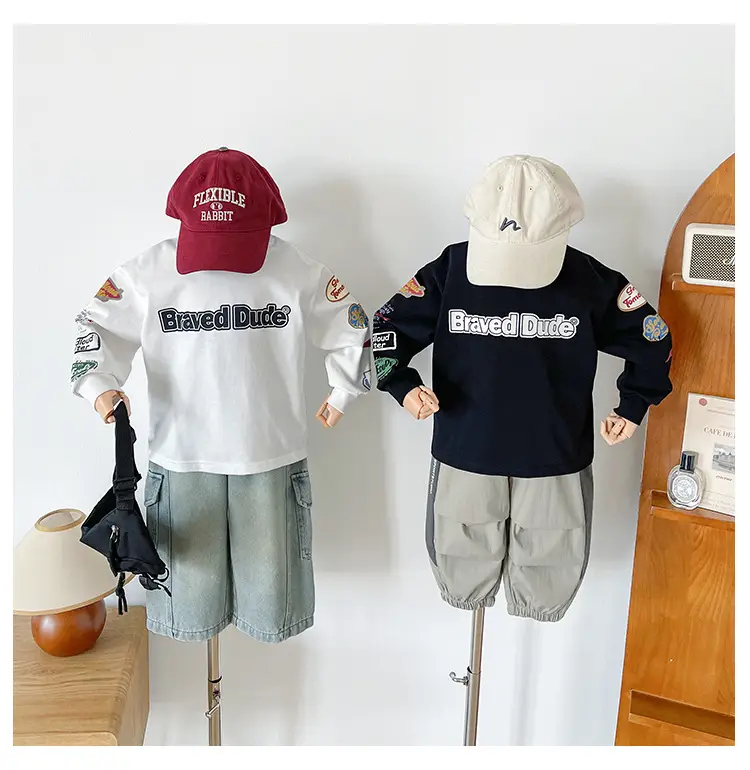 Nausicaa Boys Printed T-Shirt Black White Shorts Set — feature 18