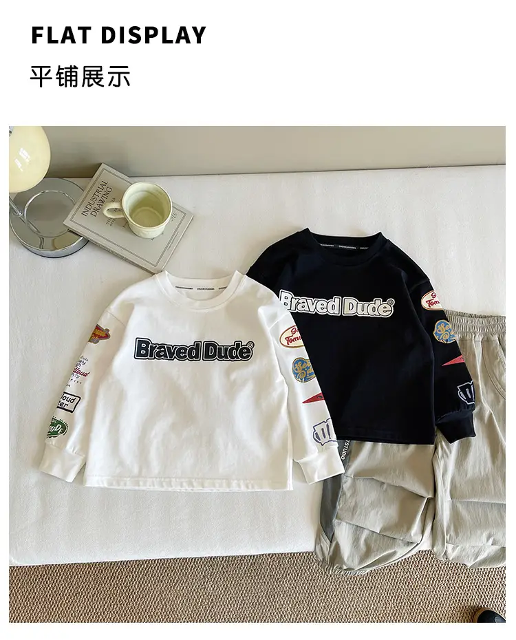 Nausicaa Boys Printed T-Shirt Black White Shorts Set — feature 8