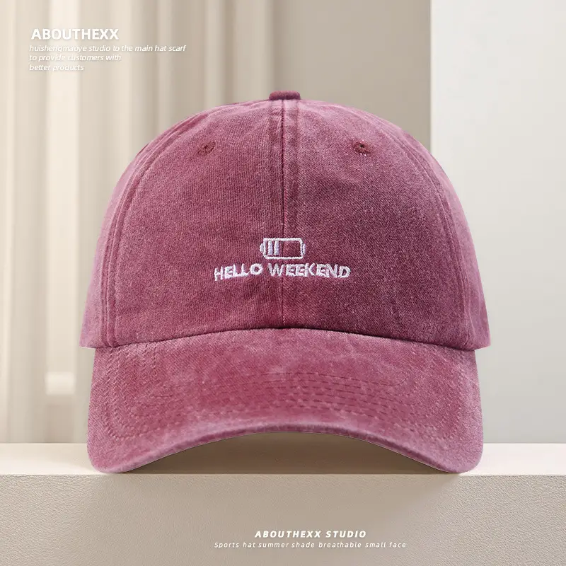 Washed Vintage Women's American-Style Sun Hat - Image 4