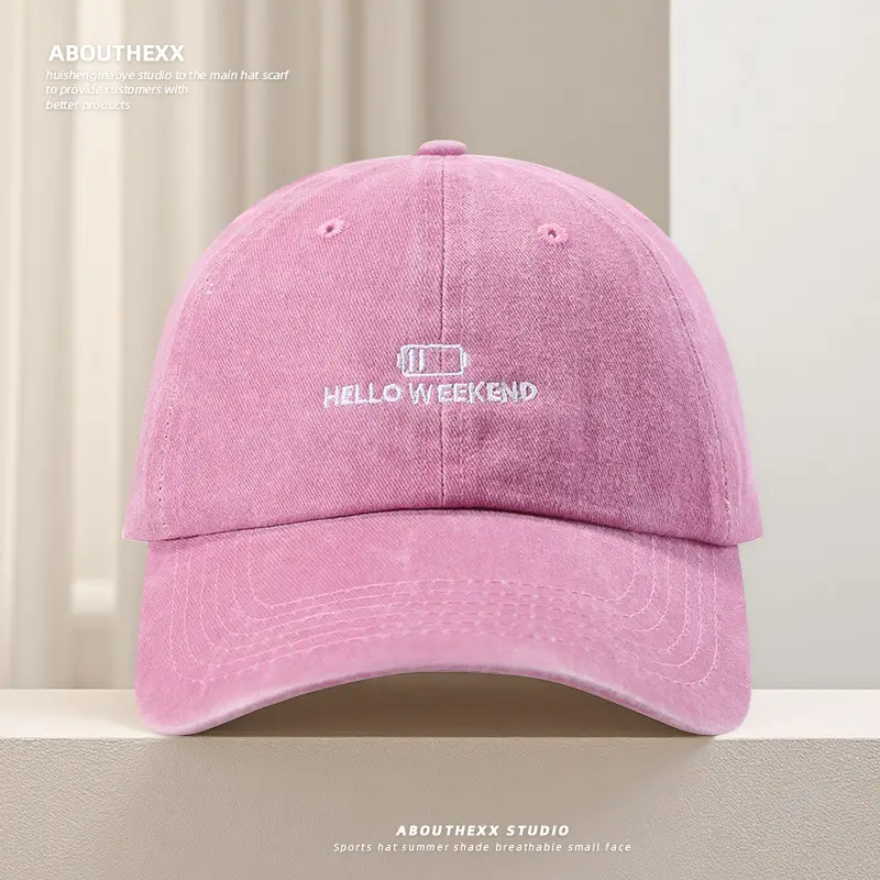 Washed Vintage Women's American-Style Sun Hat - Image 8