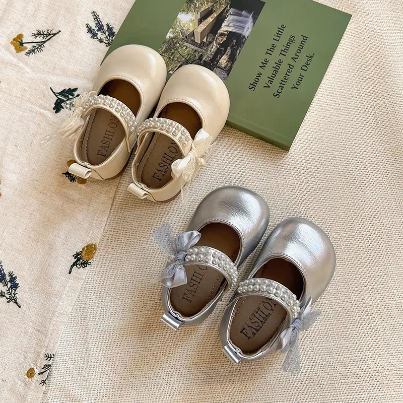 Baby Girl Small Leather Shoes 2025 New Japanese Style Style Bow Princess Square Mouth Flats Non-Slip Baby Soft Sole Toddler Shoes - Image 5