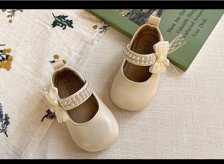 Baby Girl Small Leather Shoes 2025 New Japanese Style Style Bow Princess Square Mouth Flats Non-Slip Baby Soft Sole Toddler Shoes — feature 6