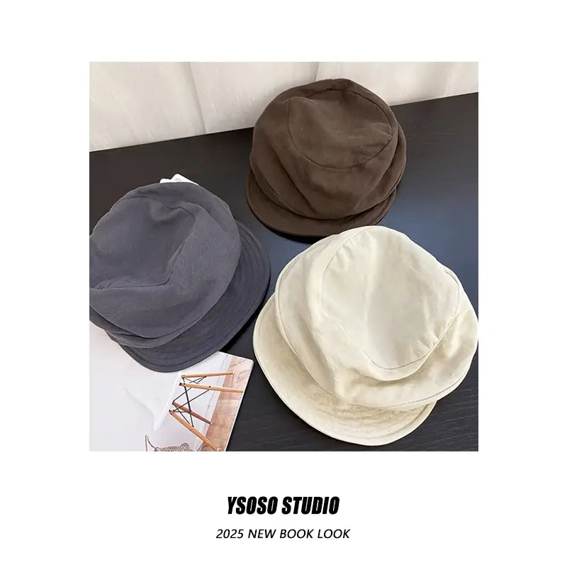 Women's Summer Pleated Cloud Duckbill Cap Cream - Image 6