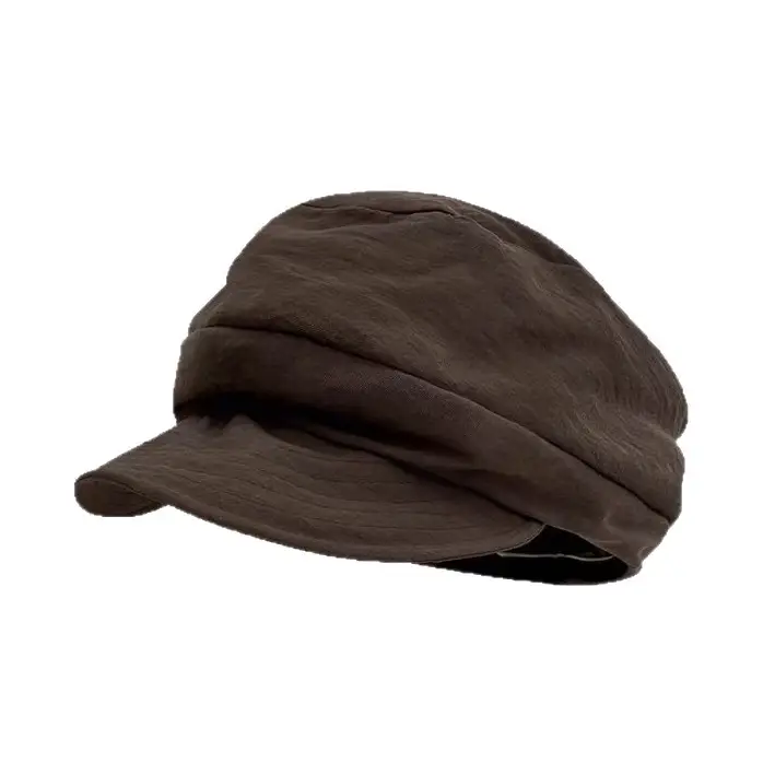 Women's Summer Pleated Cloud Duckbill Cap Cream - Image 8