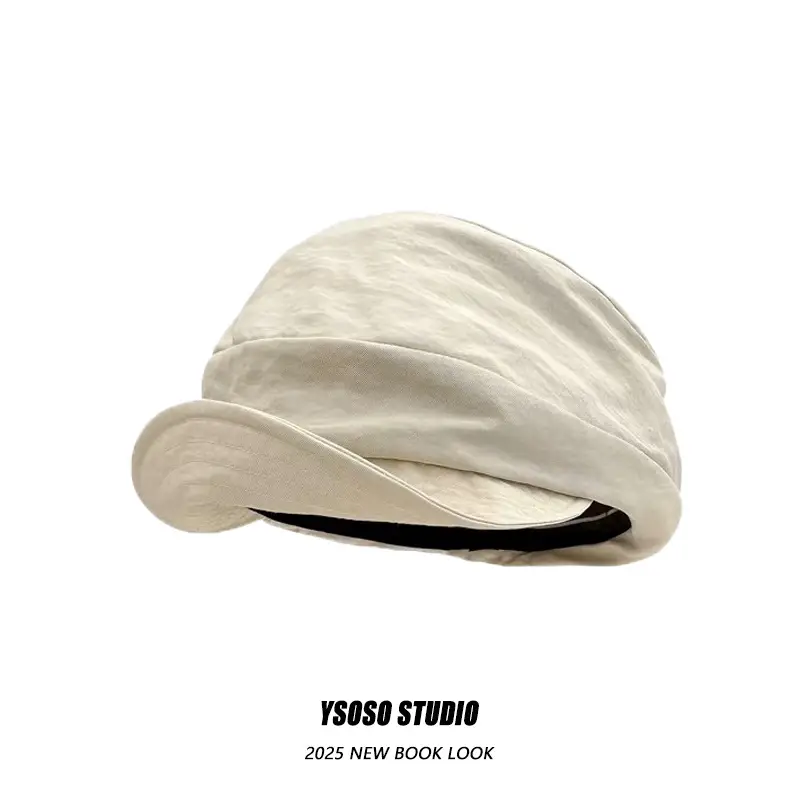 Women's Summer Pleated Cloud Duckbill Cap Cream — feature 8