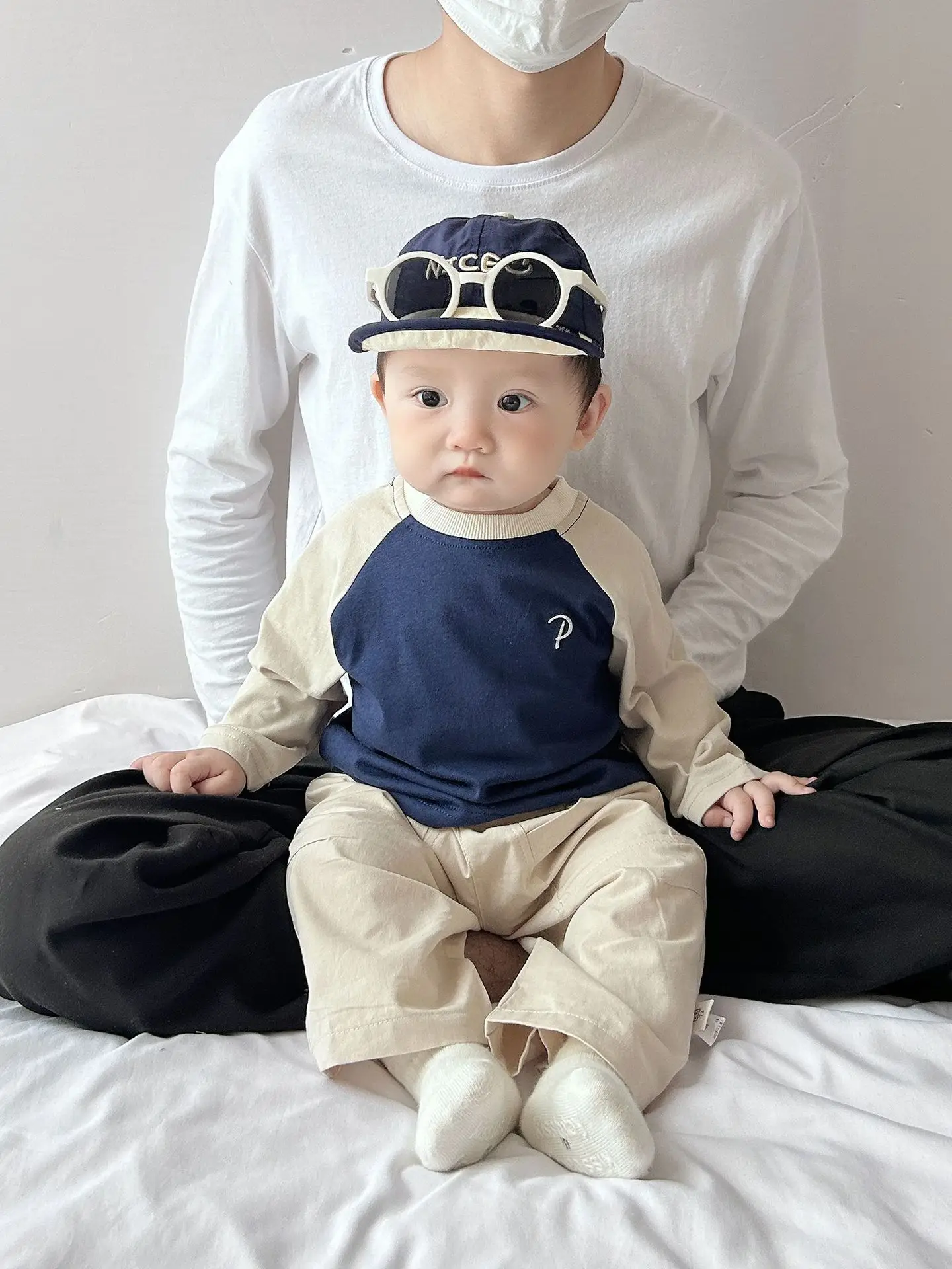 Boys Pure Cotton Long Sleeve T-Shirt Blue Beige Spring Autumn 2026 - Image 10