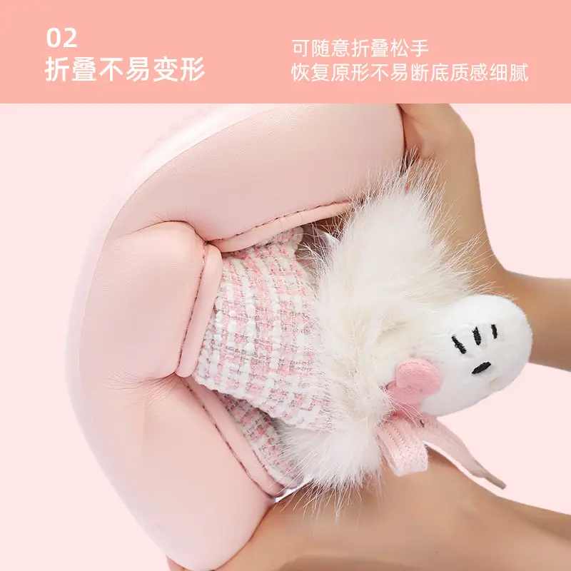 Melody Winter Fleece Slipper Women Pink Bow - Image 6