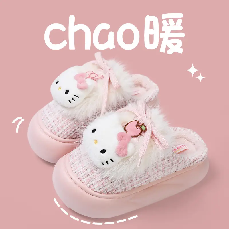 Melody Winter Fleece Slipper Women Pink Bow - Image 7