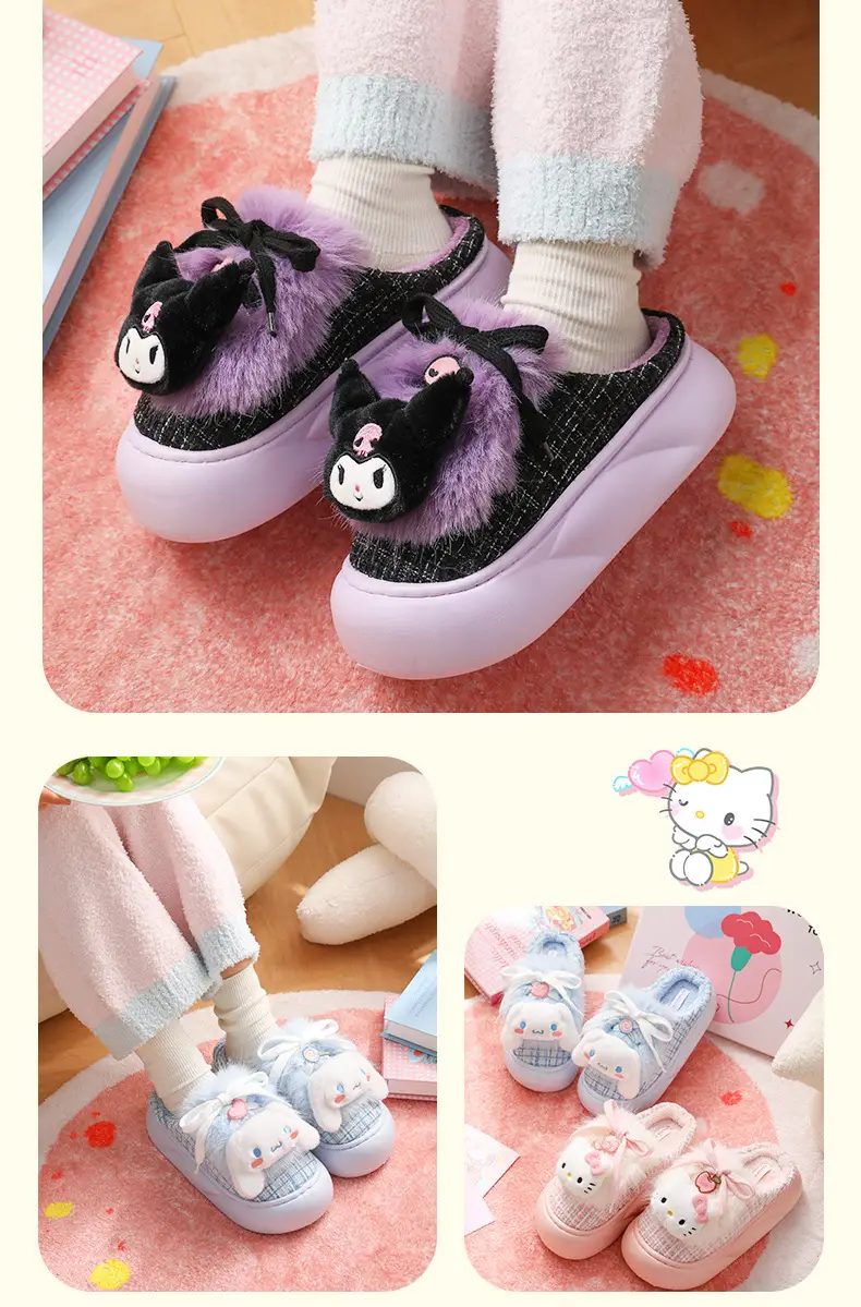 Melody Winter Fleece Slipper Women Pink Bow — feature 17