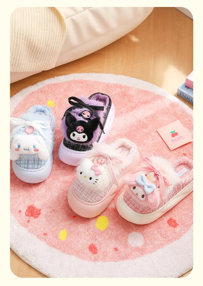 Melody Winter Fleece Slipper Women Pink Bow — feature 18