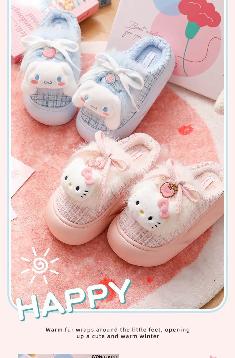 Melody Winter Fleece Slipper Women Pink Bow — feature 5