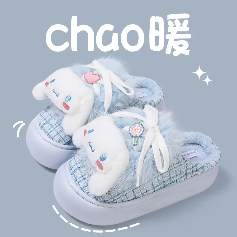 Melody Winter Fleece Slipper Women Pink Bow - Image 2