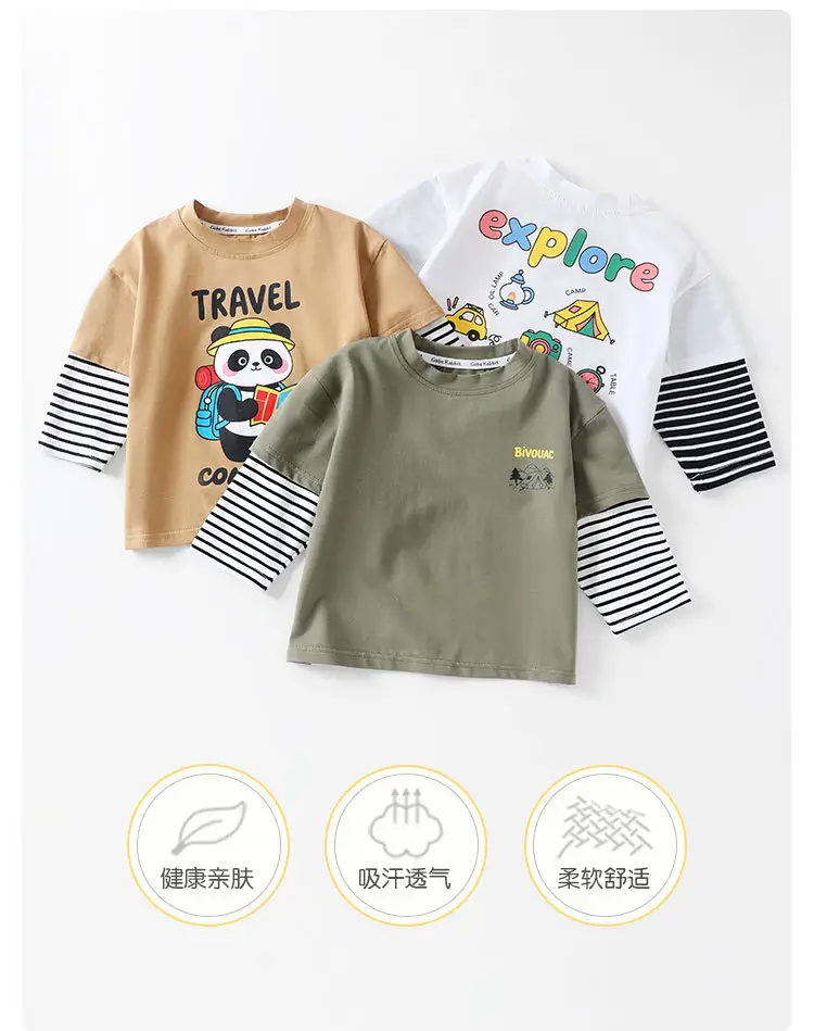 New Round Neck Baby Shirt Boys Autumn Winter Kids T-Shirt — feature 1
