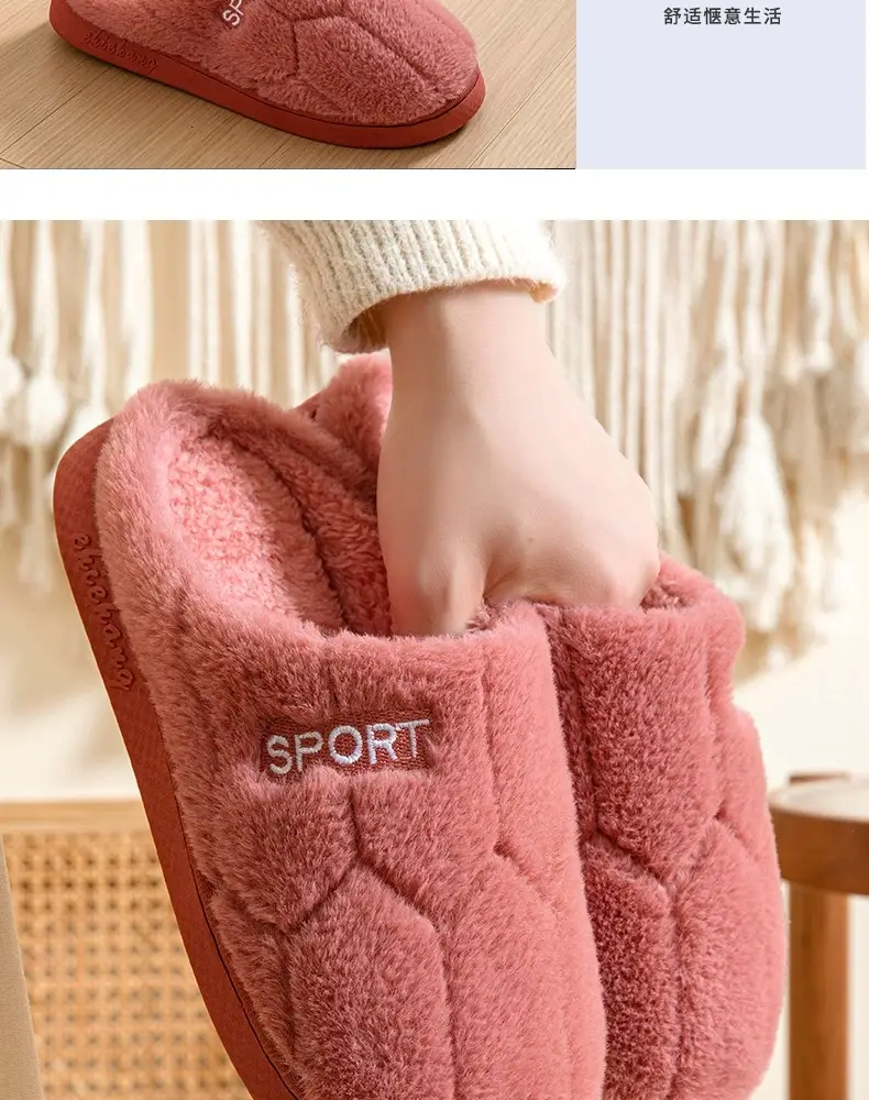 Cotton Slippers Manufacturer Wholesale Winter Women's Home Warm Confinement Shoes Cotton Slippers Couple Anti-Slip Slippers Men's Thick Plush — feature 15