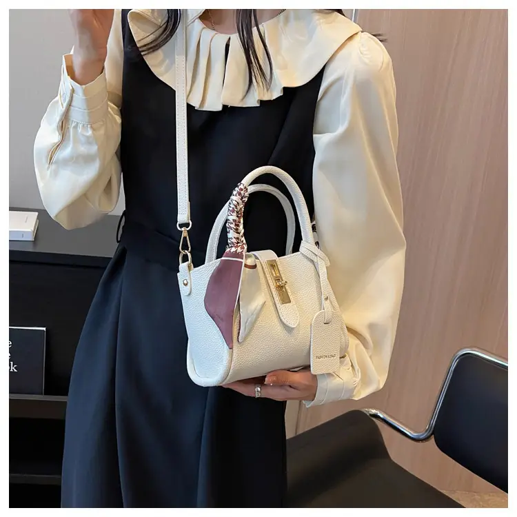 Trendy Crossbody Bag with Logo Add On Tan Leather — feature 13