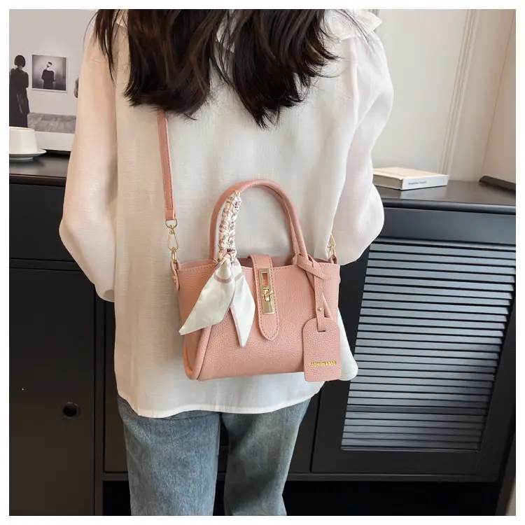 Trendy Crossbody Bag with Logo Add On Tan Leather — feature 14