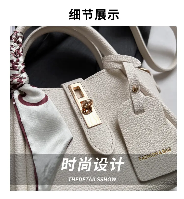 Trendy Crossbody Bag with Logo Add On Tan Leather — feature 7
